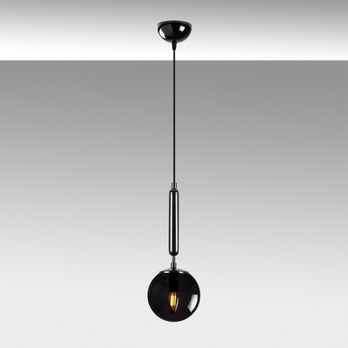 Opviq King - 11451 Lámpara de araña negra con detalles de cristal